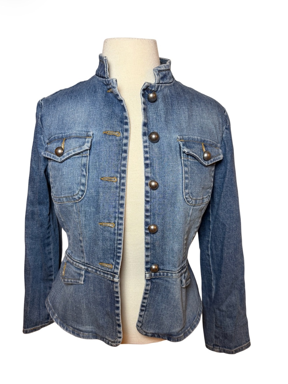 Talbots Vintage Women's Jean Jacket - Blue-Size 10